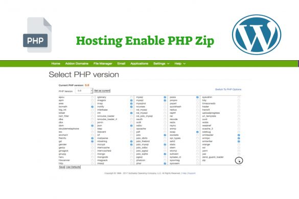 hosting enable php zip