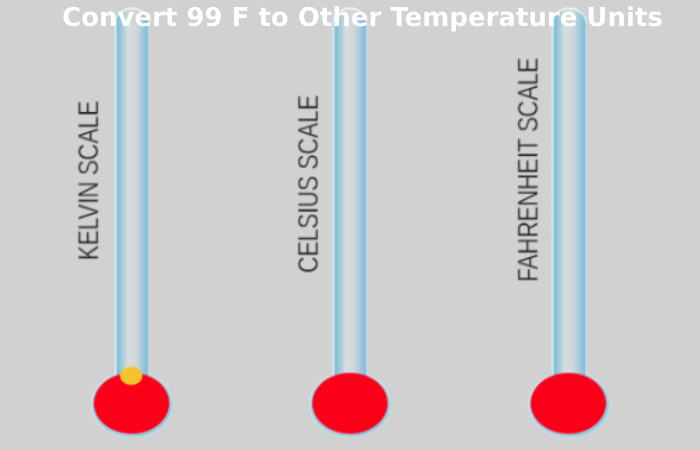 Convert 99 F to Other Temperature Units