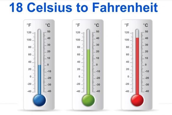What is 18 Celsius in Fahrenheit?