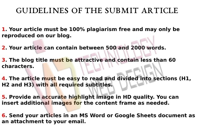 Guidelines of the Submit Article