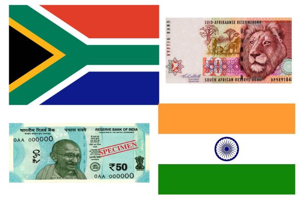 South African Currency in Indian Rupees