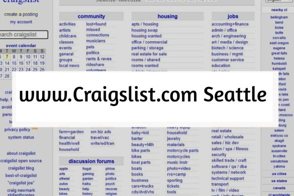 www.Craigslist.com Seattle