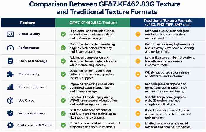 Comparison Between GFA7.KF462.83G Texture