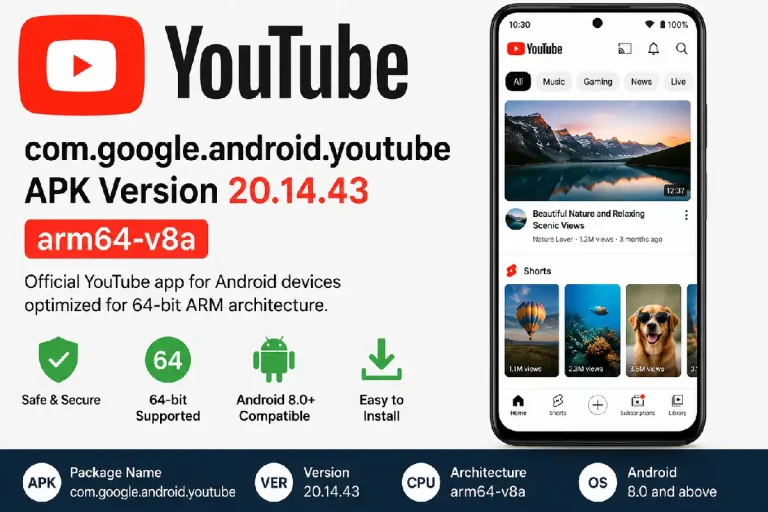 com.google.android.youtube APK Version 20.14.43 arm64-v8a: Complete Installation Guide