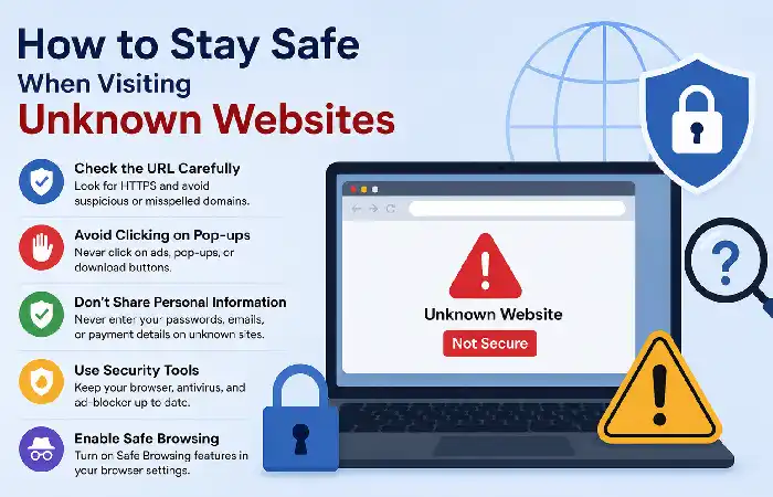 how to stay safe when visiting website